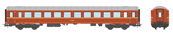 NMJ Topline NSB Bo3l 25536, 2. Klasse Personvogn, Original Utgave, Gammeldesign