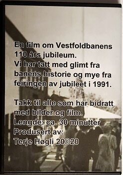 Vestfoldbanens 110-årsjubileum (DVD)