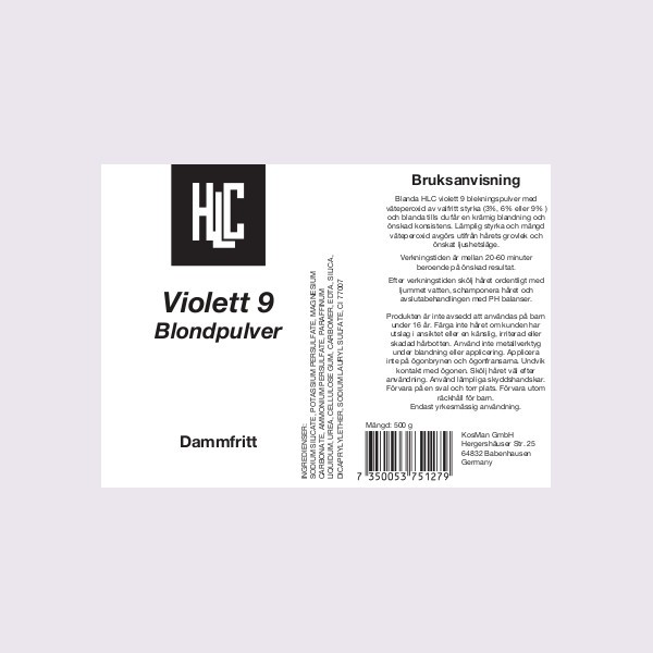 20 st  HLC Blondpulver violett 9  500 g