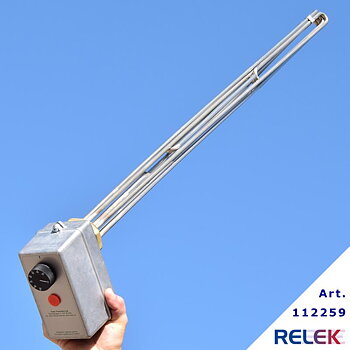 Elpatron 2000W 230/400V rf 2-stegs för olja 0,9W/cm² 30-90°C