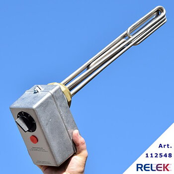 Elpatron 2000W 230/400V rf 2-stegs för olja 2,7W/cm² 0-50°C