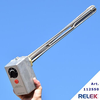 Elpatron 4500W 230/400V rf 2-stegs för olja 2,7W/cm² 0-50°C