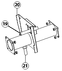 Mellankropp blå passiverad 20 1-411C