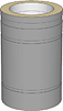 RÖRMODUL 330 130mm (Isol. 60mm) Svart