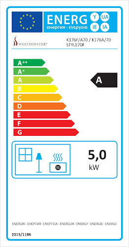 Vedspis K176E 5 kW Stålhäll (Svart)  - 5