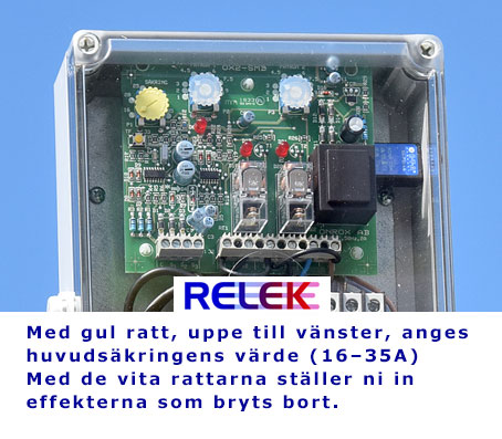 Effektvakt EV35-2K, 16-35A 2-stegs med kontaktorer - 2