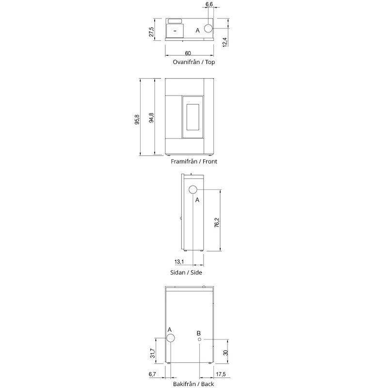 Pelletskamin SPIRIT³ 5 KW - 4