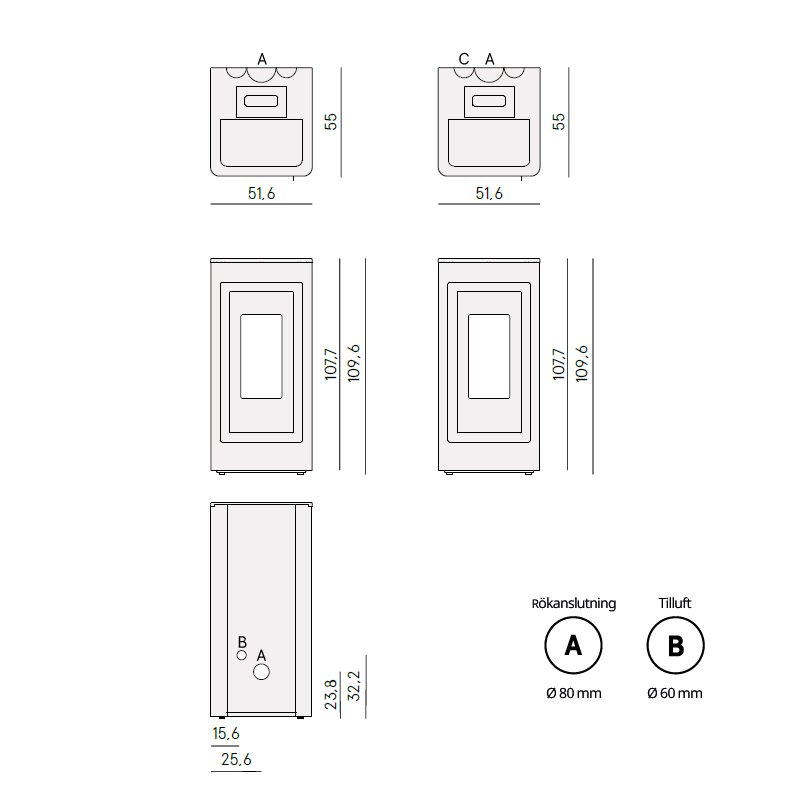 Pelletskamin KOBE³ 11 KW - 6