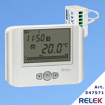 GSM-termostat MITHOS RF, med trådlös mottagare RX.16A