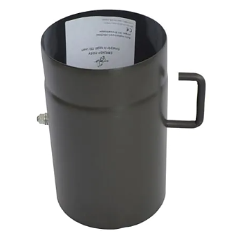 Emaljerad Rörböj ∅ 150 MM med rökgasspjäll, längd 240mm