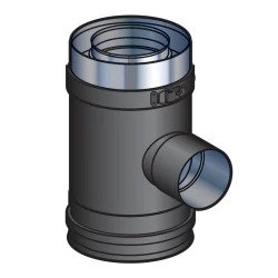 Luftintag Till Rökrör Koncentriskt ⌀80/130mm (Svart)