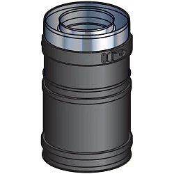 Rökrör Justerbar Längd Koncentriskt ⌀80/130mm (Svart)