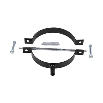 VÄGGFÄSTE EMALJRÖR 150 MM SVART