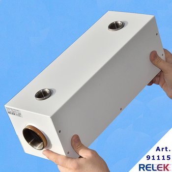 Elkassett isolerad, rostfri, för 1 elpatron R50 max 9kW 2x1"