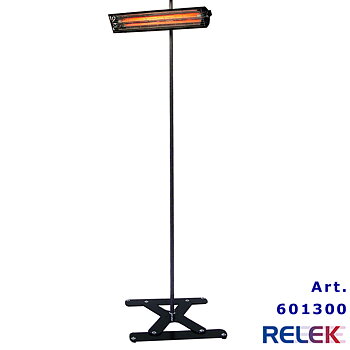 IR-värmare, flyttbar, 1000W, stabilt stativ, svart