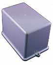 Lock K7-box, grå plast, 90x100x140mm
