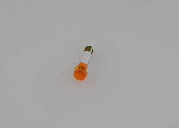 Indikeringslampa, rund, orange med stift