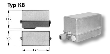 2-stegs elpatron, 9kW, för vattenuppvärmning, med rostfritt elpatronelement R40, inaktiv del - 2