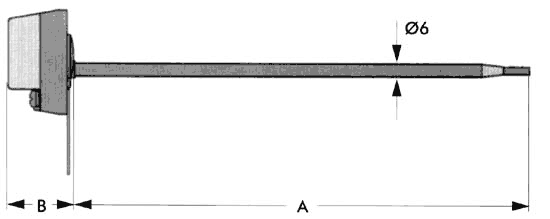 Stavtermostat Cotherm TUS 20-90°C 1-polig 210x6mm, med öhsk - 3