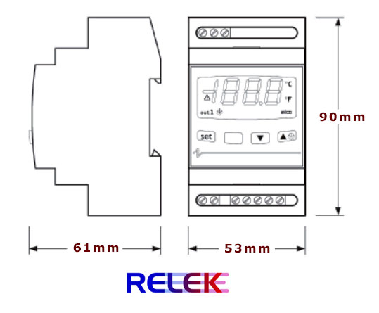 Elektronisk 2-stegs temp-regulator EVCO EV6412 med givare - 3