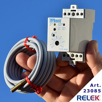 Termostat, Termonic 26090, elektronisk, DIN-mont. -15° +95°