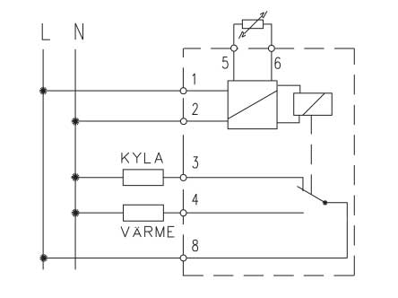 Termostat, Termonic 26150, elektronisk, DIN-mont. -15° +150° - 3