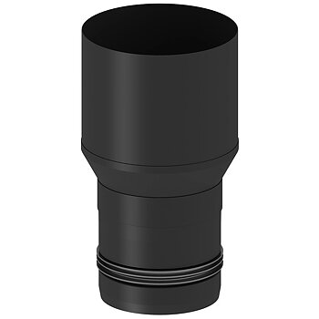Rökrör 80mm övergång till 120mm svart