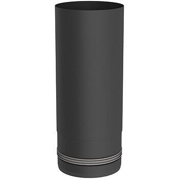 Rökrör 80mm rak 25cm svart