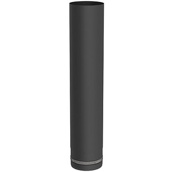 Rökrör 80mm rak 50cm svart