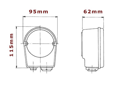 Kopplingsbox BK7 R50 IP54 Lågt lock - 2