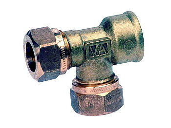 VA Klämkoppl. T-rör 15R invändig x15x15mm