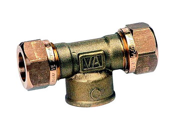 VA Klämkoppl. T-rör 22x15Rx22