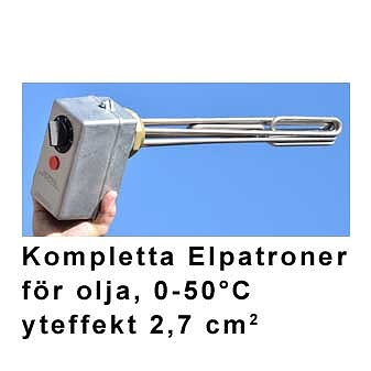 Elpatroner, 2,7W-cm², 0-50 ° C