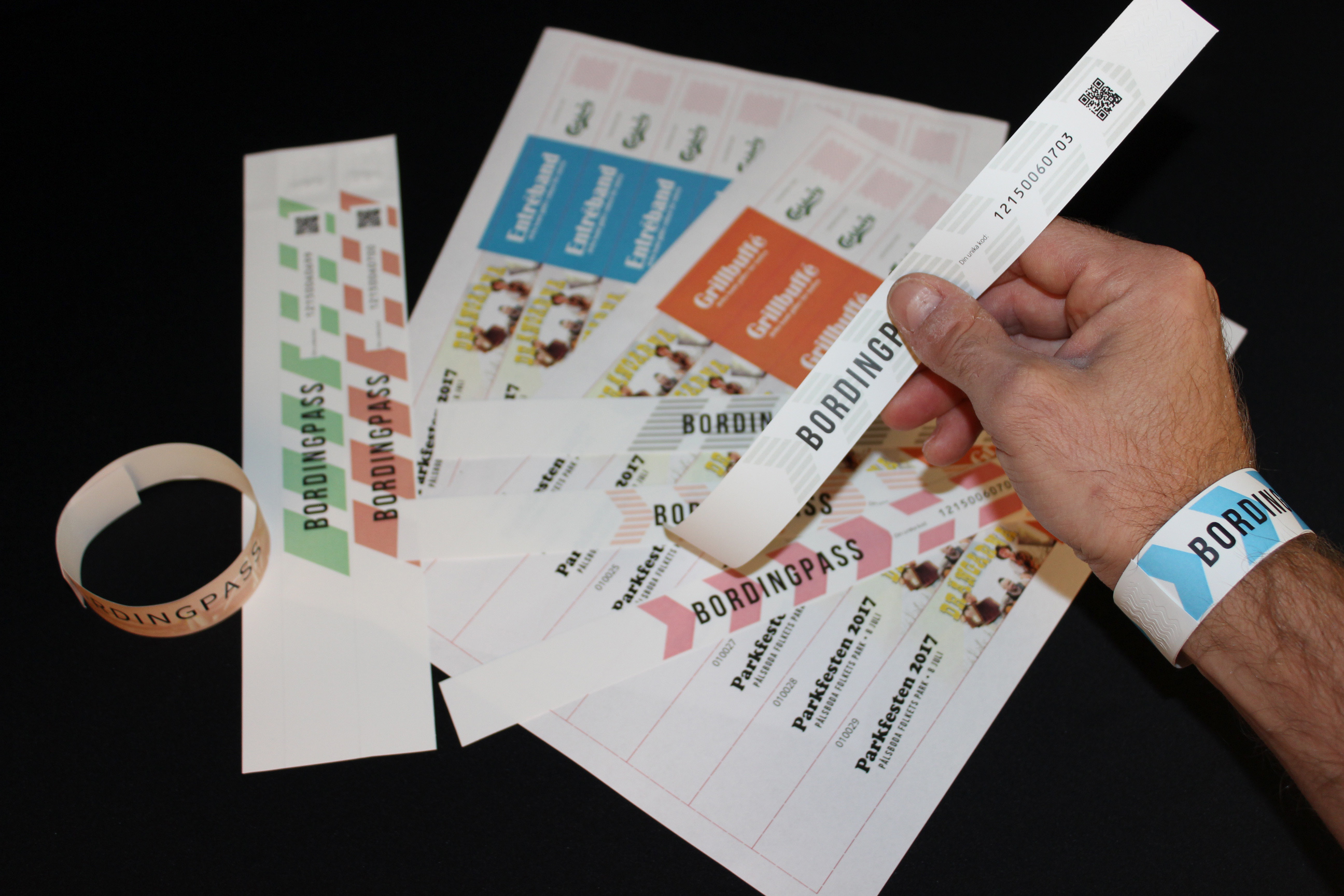 Bordingpass eventband, 9 band/ark (100 ark)