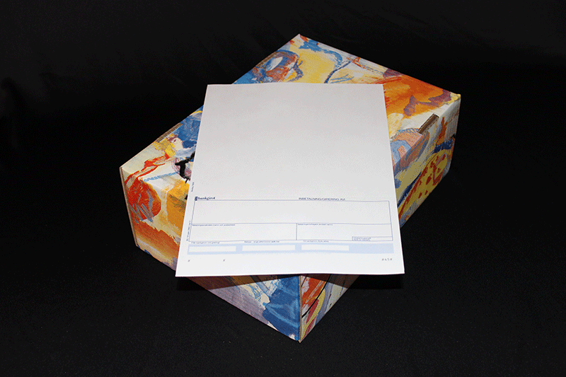 Laserark otryckt med 4" Bg A4 90gr (900-p)