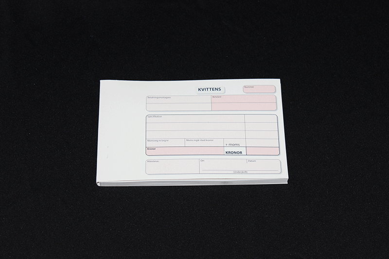 Kvittensblock (A6)