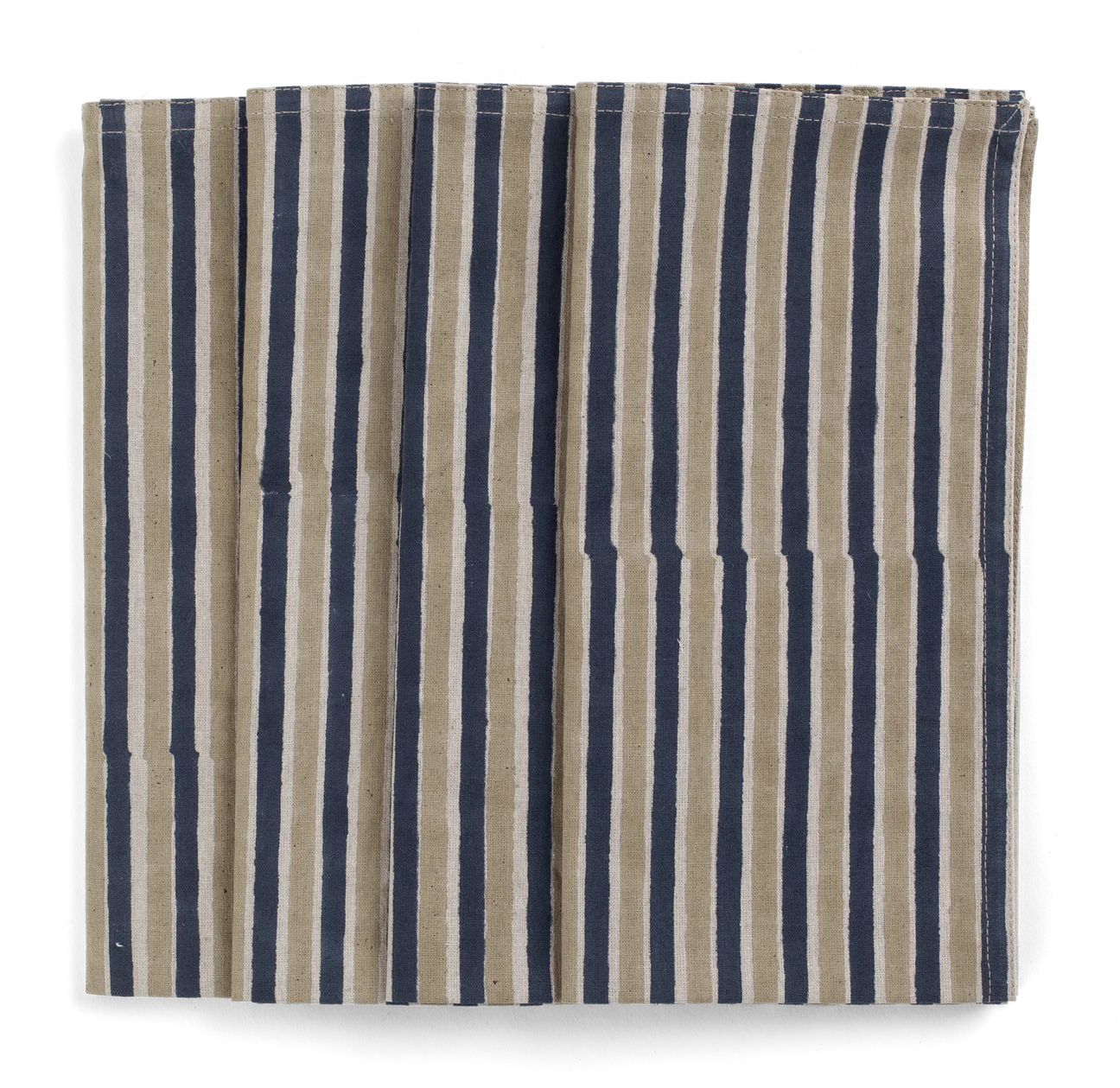 Napkins - Stripe Multi - Beige & Blue - 50x50cm - set of 4