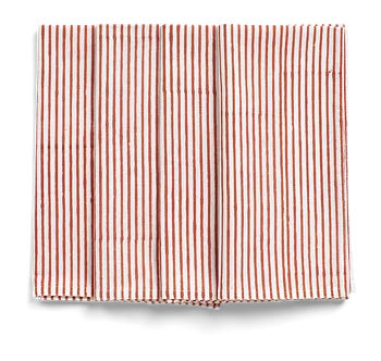 Napkin -Stripe Napkins Orange 4-pack 50x50
