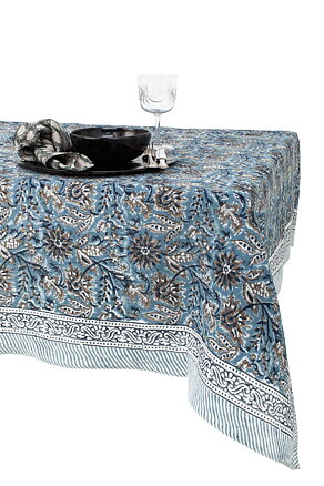 Bordsduk Linne - Indian Summer - Blue