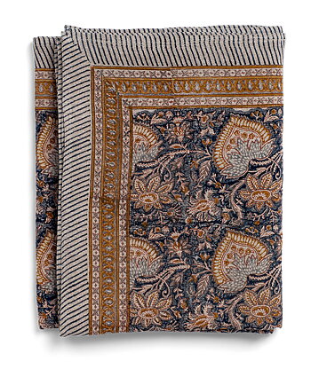 Linneduk | Oriental | Marinblå | 170x270