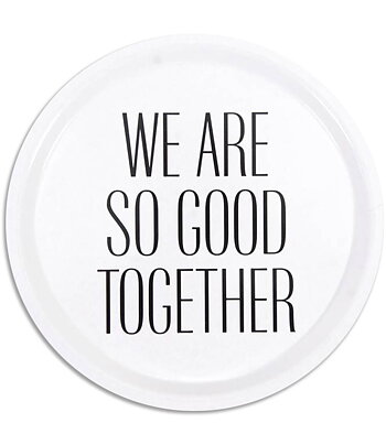 Bricka Rund | Good together | Vit