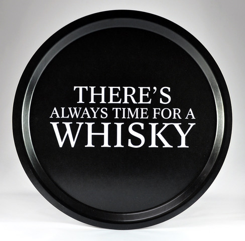 Bricka  Rund | Whisky | Svart