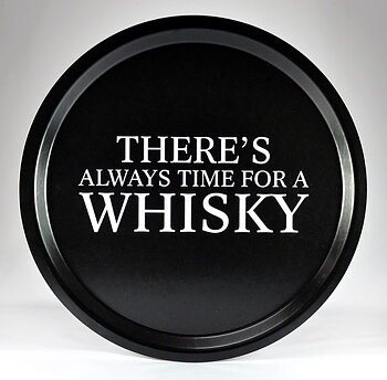 Bricka  Rund | Whisky | Svart