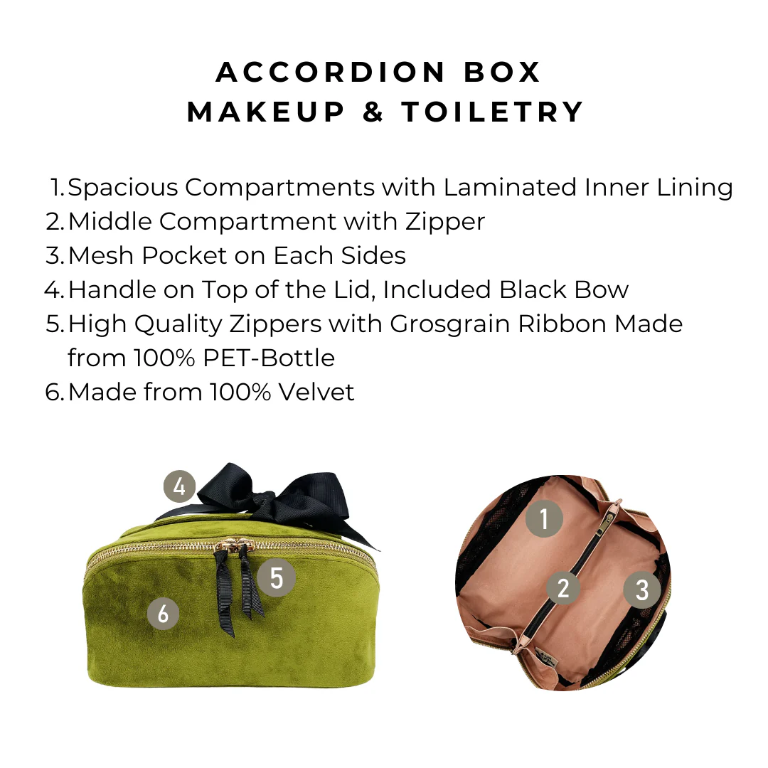 Box Makeup & Toiletry - Green Velvet - 2