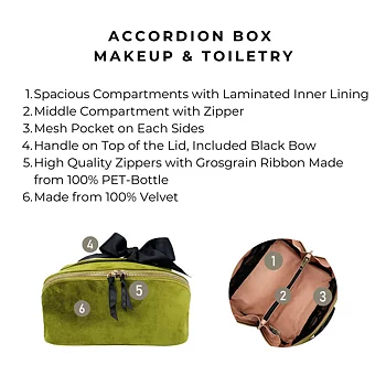 Box Makeup & Toiletry - Green Velvet