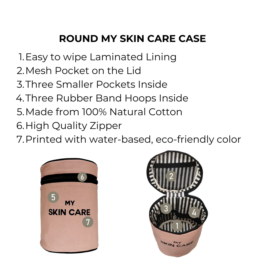 Round My skin care case - pink - 5
