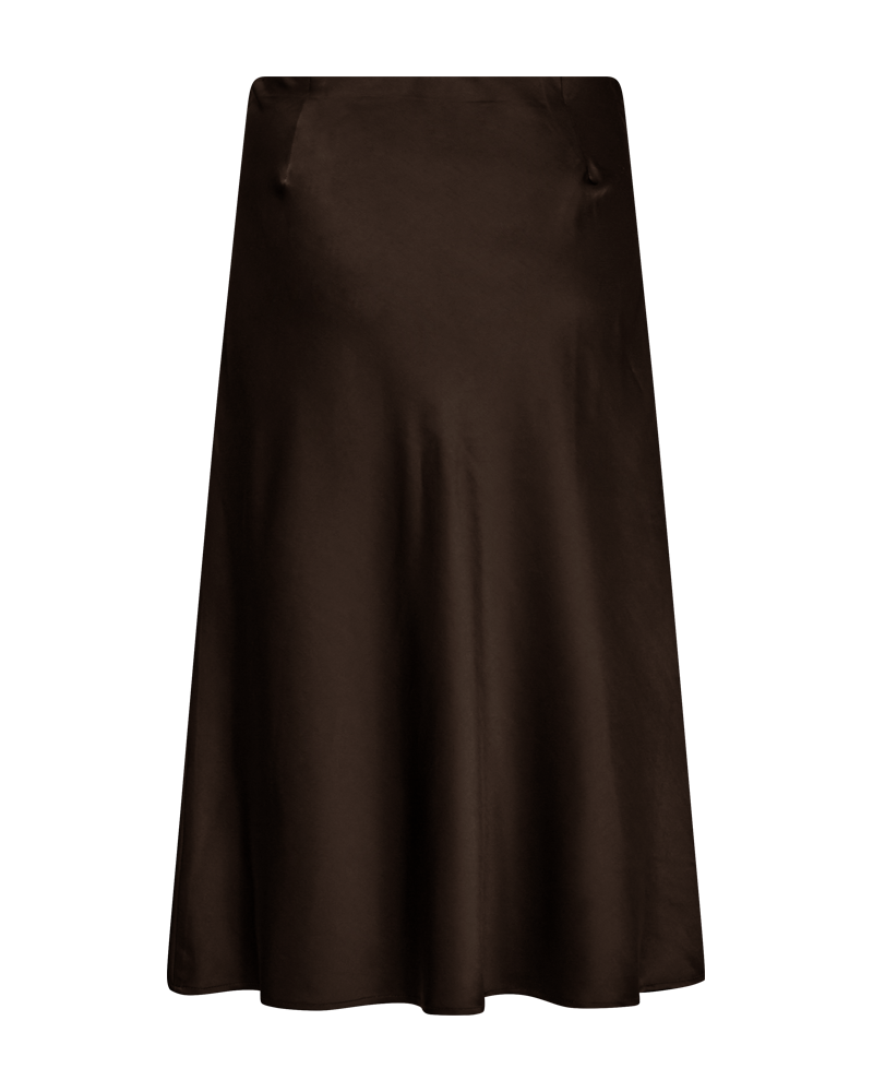 Dova satin skirt - brown. - 2