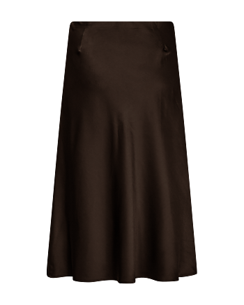 Dova satin skirt - brown.