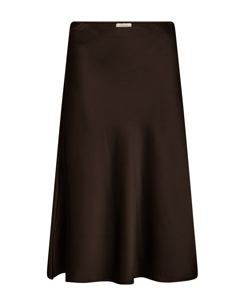 Dova satin skirt - brown.