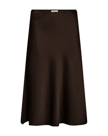 Dova satin skirt - brown.